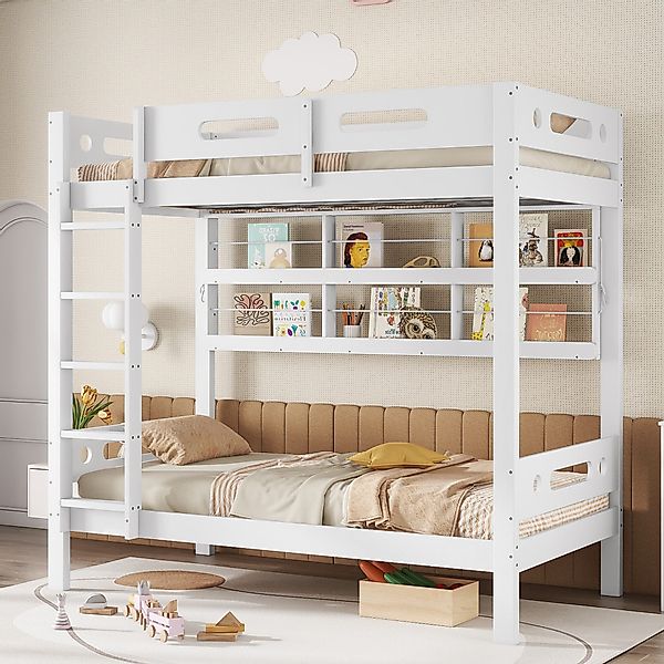 Odikalo Kinderbett Etagenbett Holzbett mit Fallschutz günstig online kaufen