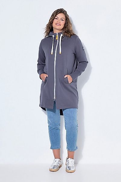 Laurasøn Sweatjacke Sweatjacke lang geschnitten Kapuze Langarm günstig online kaufen