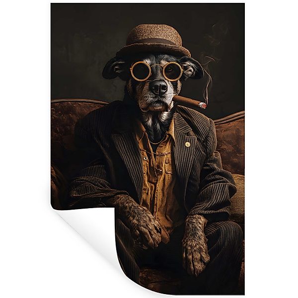 MuchoWow Wandsticker Hund - Zigarre - günstig online kaufen
