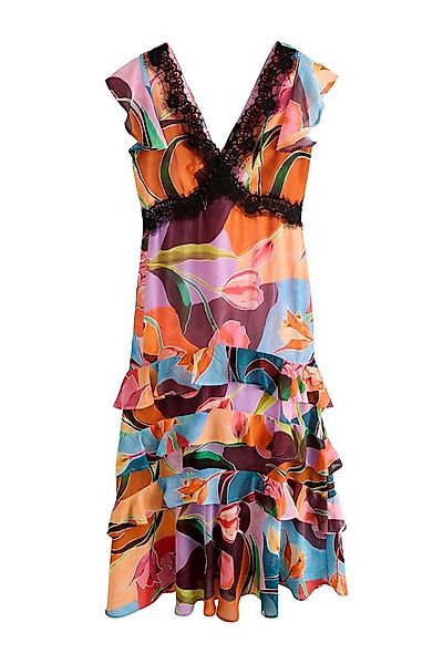 Next Maxikleid Festliches, gestuftes Maxikleid mit Spitze (1-tlg) günstig online kaufen