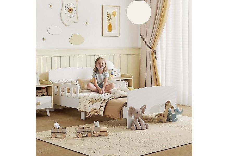 AIYAPLAY Kinderbett mit Rausfallschutz, Lattenrost (Kleinkindbett, 1-tlg., günstig online kaufen