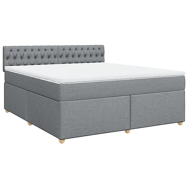 vidaXL Boxspringbett mit Matratze Hellgrau 180x200 cm Stoff 3289066 günstig online kaufen