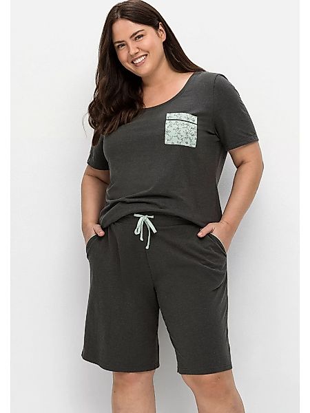 Sheego Shorty "Große Größen", (Set), mit Shirt und kurzer Hose günstig online kaufen