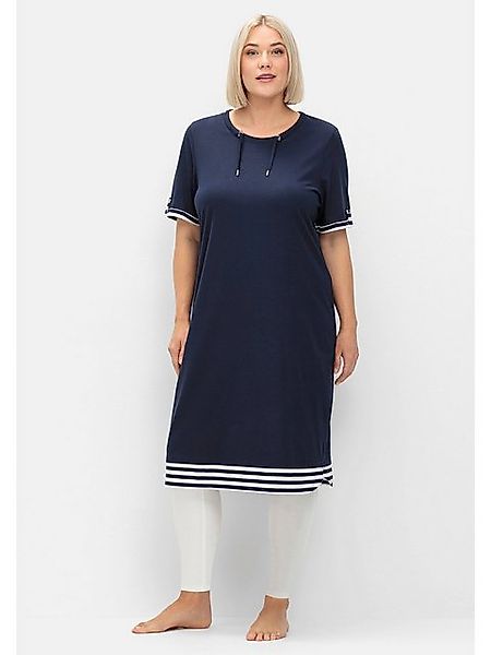 Sheego Shirtkleid Große Größen aus Jersey, mit Ringel-Details günstig online kaufen