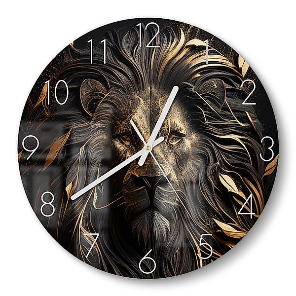 DEQOART Wanduhr 'Goldener Wächter' (Glas Glasuhr günstig online kaufen