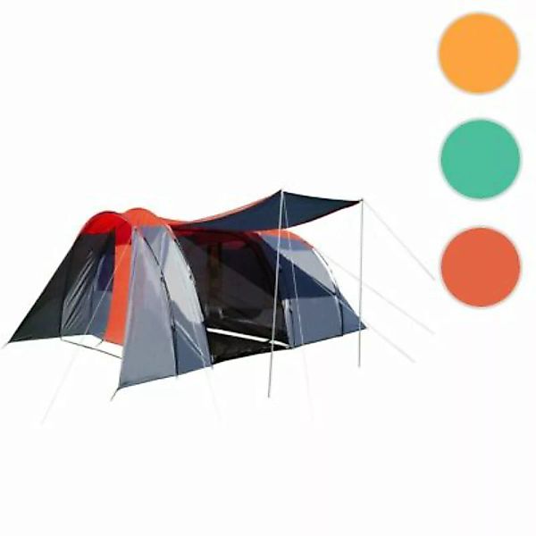 HWC Mendler Campingzelt 6 Personen grau/rot  Kinder günstig online kaufen