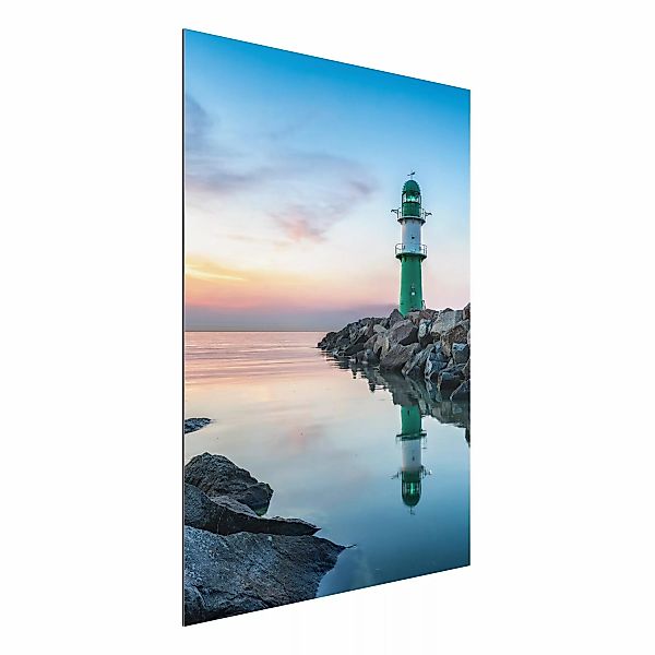 Alu-Dibond Bild Sunset at the Lighthouse günstig online kaufen