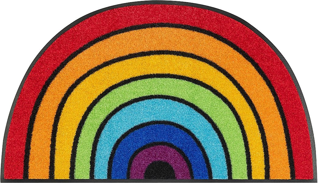 wash+dry by Kleen-Tex Fußmatte Round Rainbow, günstig online kaufen