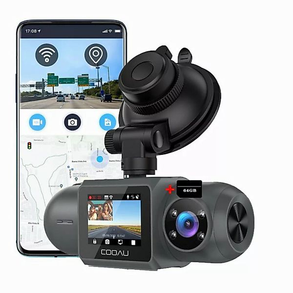 COOAU Dashcam Auto 4K+1440P+1080P Autokamera mit 1.5 TFT LCD HD Bildschirm günstig online kaufen