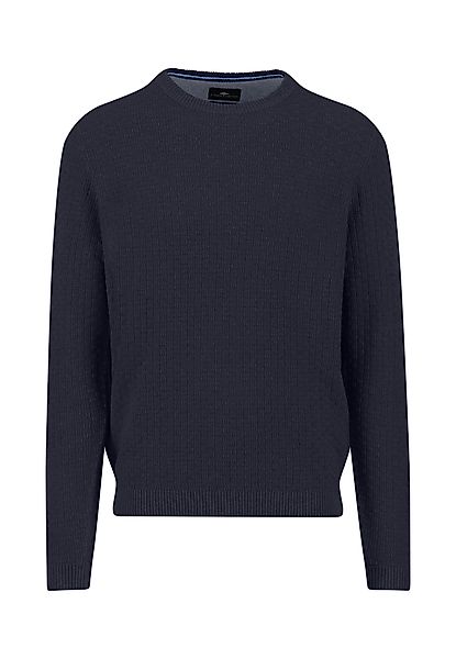 FYNCH-HATTON Strickpullover O-Neck, structure navy günstig online kaufen
