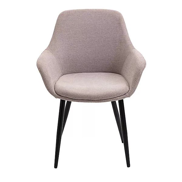 Esstisch Stühle in Altrosa und Schwarz Webstoff Bezug (2er Set) günstig online kaufen