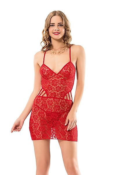 Nachthemd Erotisches Transparentes Nachthemd mit Cut-Outs günstig online kaufen