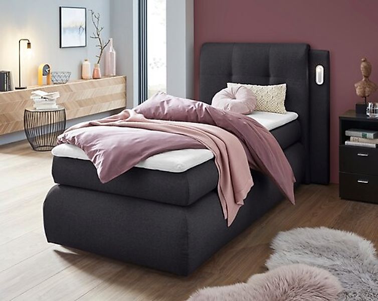 COLLECTION AB Boxspringbett »Borna«, inklusive Bettkasten, LED-Beleuchtung günstig online kaufen