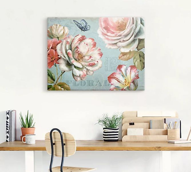Artland Leinwandbild "Frühlingsromanze III", Blumen, (1 St.), auf Keilrahme günstig online kaufen