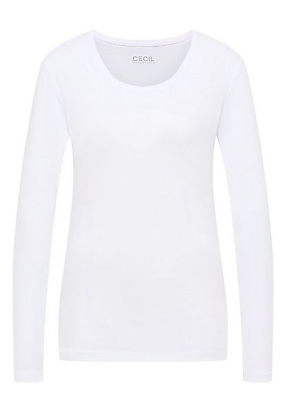 CECIL Langarmshirt - Langarmshirt in Unifarbe günstig online kaufen