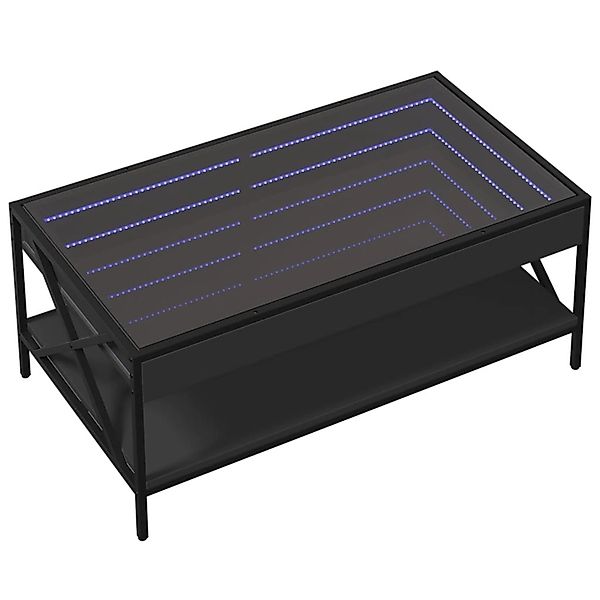 vidaXL Couchtisch mit Infinity-LED Schwarz 90x50x38 cm 847707 günstig online kaufen