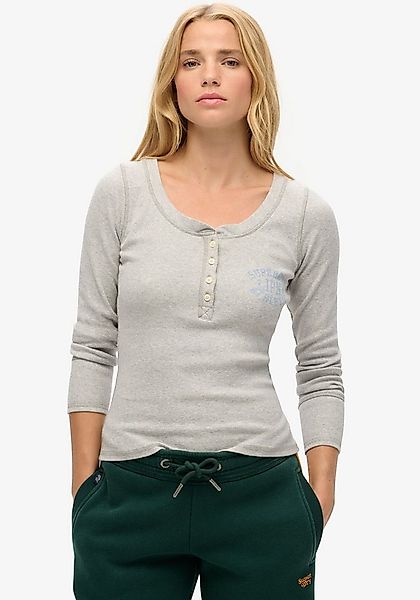 Superdry Langarmshirt ATHLETIC BUTTON DOWN LS TOP im Henley-Stil günstig online kaufen