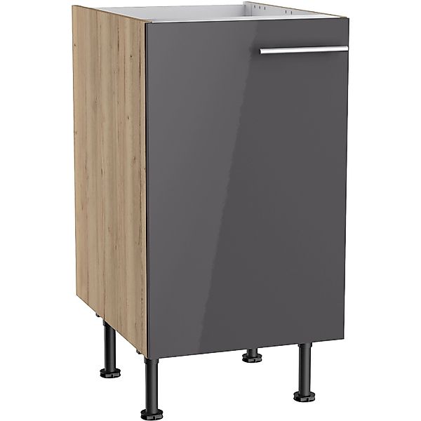 Optifit Spülenunterschrank Jonte984 45 cm x 87 cm x 58,4 cm Anthrazit-Wilde günstig online kaufen