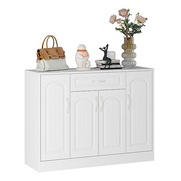 FUFU&GAGA Sideboard 4-türiger Aufbewahrungsschrank mit 1 günstig online kaufen