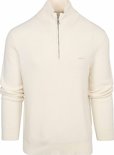 Gant Halfzip Pullover Wool Mix Ecru - Größe XL günstig online kaufen