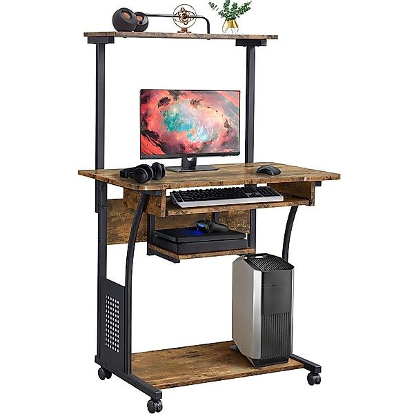 Yaheetech Schreibtisch Computertisch mit Regal & günstig online kaufen