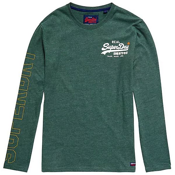 Superdry Vintage Logo Linear Langarm-t-shirt S Enamel Green Marl günstig online kaufen