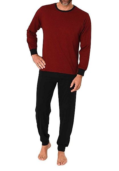 Normann Pyjama Normann Herren Schlafanzug langarm mit Bündchen in zeitloser günstig online kaufen