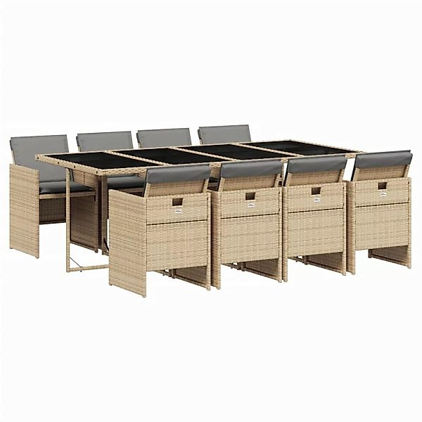 vidaXL Garten-Essgruppe 9-tlg. Garten-Essgruppe mit Kissen günstig online kaufen