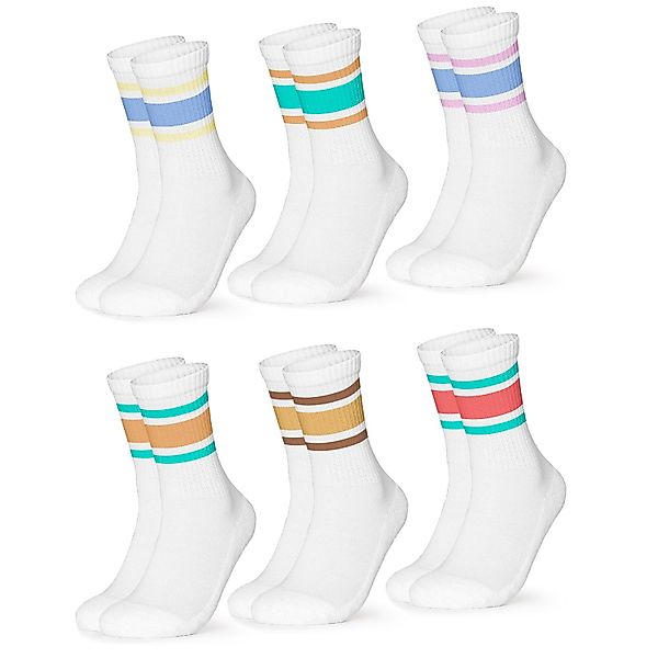OCCULTO Sportsocken Damen Retro Tennis Socken günstig online kaufen