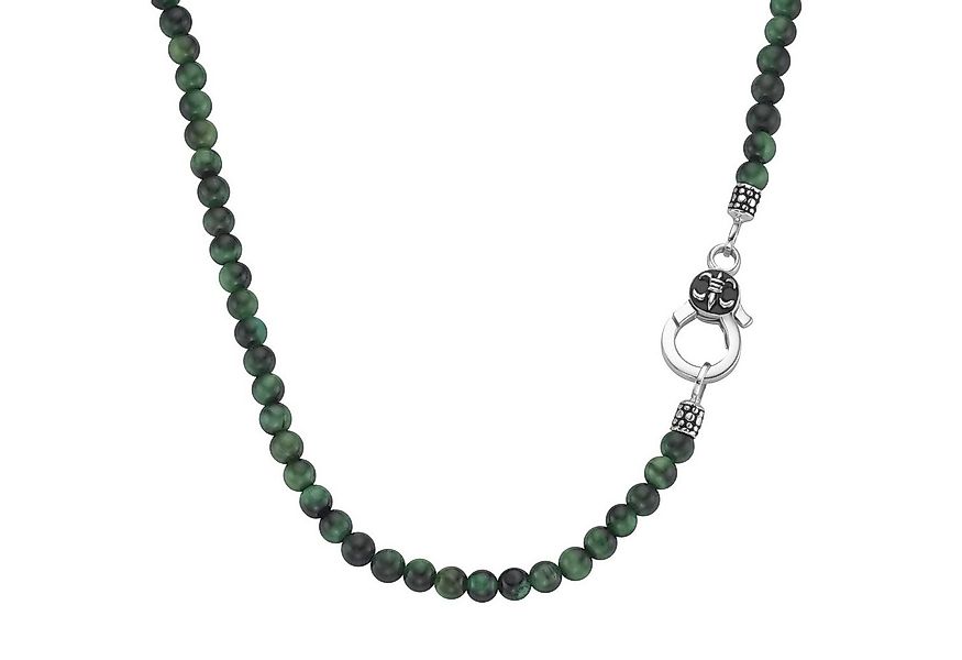 GIORGIO MARTELLO MILANO Kette ohne Anhänger mit grünen Tigerauge-Kugeln, Si günstig online kaufen