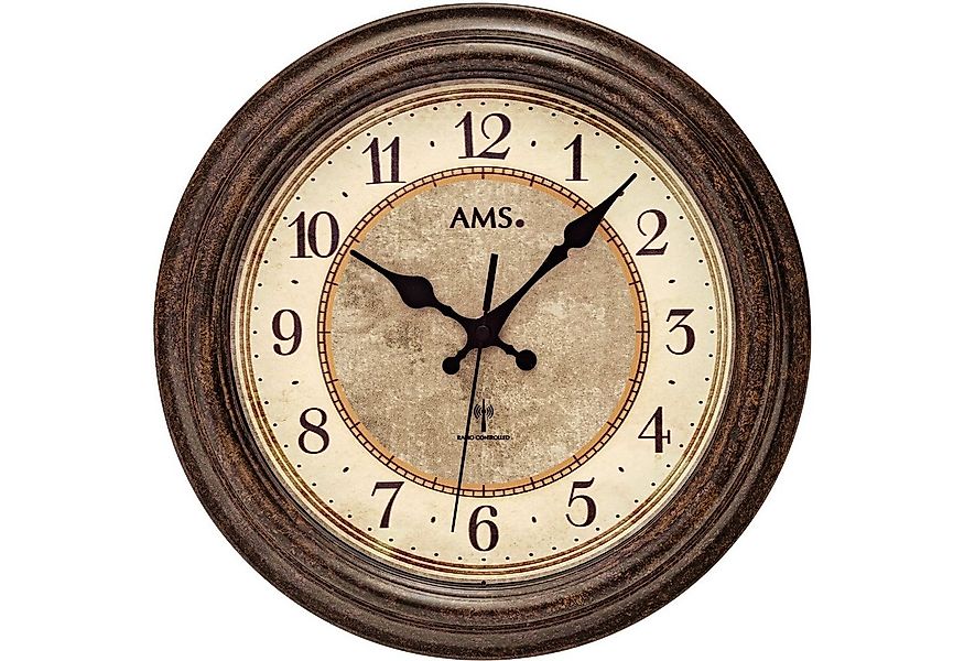 AMS Funkwanduhr F5544 (Quarzuhr,Wohnzimmer,Esszimmer,Küche,Arbeitszimmer,Bü günstig online kaufen