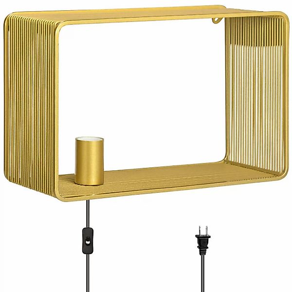 HOMCOM Wandleuchte gold Eisen B/H/T: ca. 15,4x25,2x40,5 cm günstig online kaufen