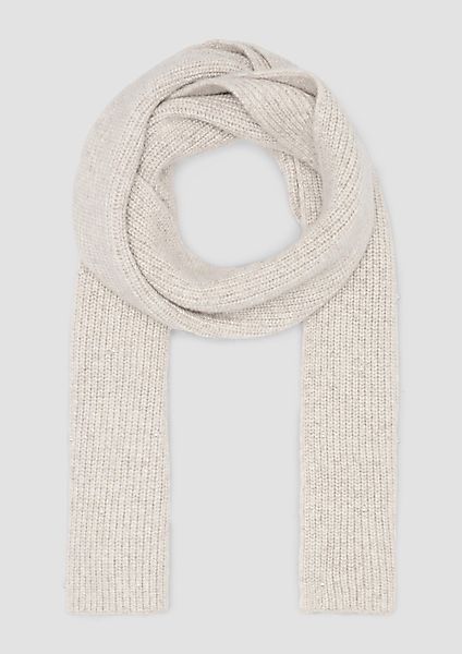 s.Oliver Halstuch Gestrickter Schal mit Schmuckperlen, günstig online kaufen