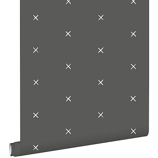 ESTAhome Tapete Grafisches Motiv 7295 Grauschwarz 053 x 1005 m günstig online kaufen
