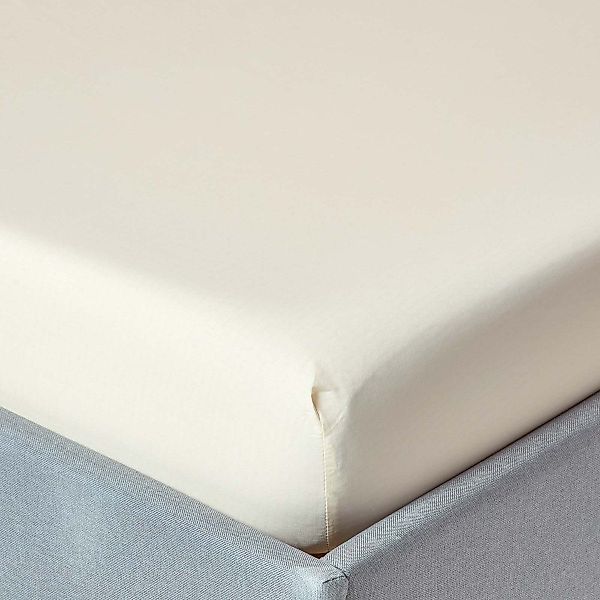 Homescapes Spannbettlaken Spannbettlaken creme-vanille ägyptische Baumwolle günstig online kaufen
