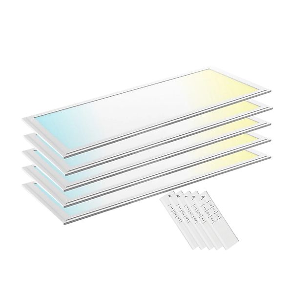 ENOVALITE 5er Set LED Panel 120x30cm 36W 3600lm Dimmbare Deckenleuchte CCT günstig online kaufen