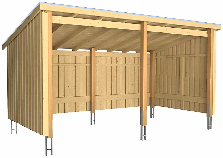 PLUS Gartenhaus "Nordic Multi" Gartenhaus 9,5 m², 2 Module, inkl. Dachpappe günstig online kaufen