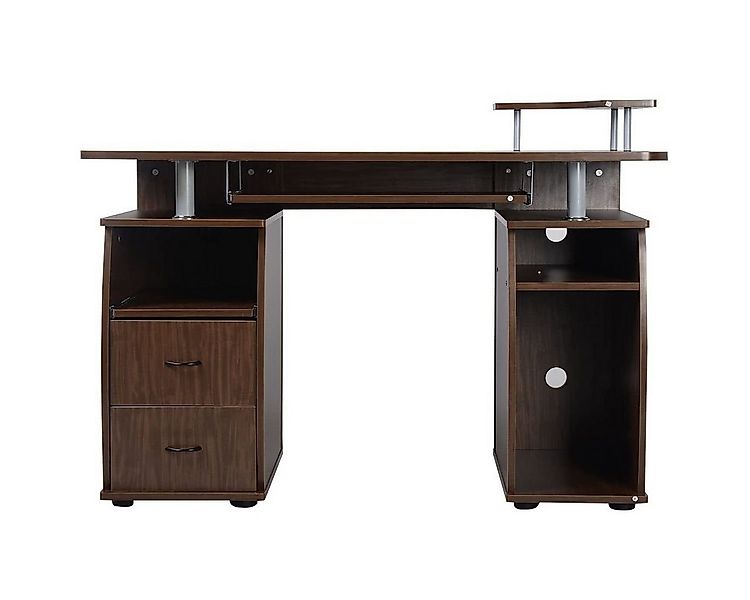 COSTWAY Computertisch, mit Tastaturauszug Druckerablage und 2 Schubladen günstig online kaufen