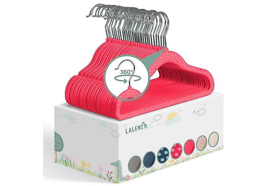 Laleni Kleiderbügel für Kinder mit Samtbezug - rutschfest, (50-tlg), 360° d günstig online kaufen