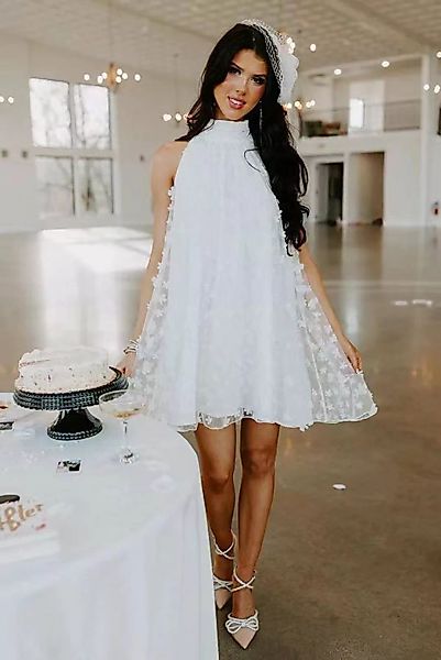 KIKI A-Linien-Kleid Trägerkleid mit Schmetterlingsmuster und Blumenmuster f günstig online kaufen