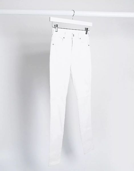 Dr Denim – Lexy – Superenge Jeans mit mittelhohem Bund-Weiß günstig online kaufen