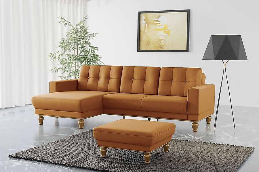 sit&more Ecksofa "Orient 5 L-Form", mit Strass-Stein, wahlweise mit Bettfun günstig online kaufen