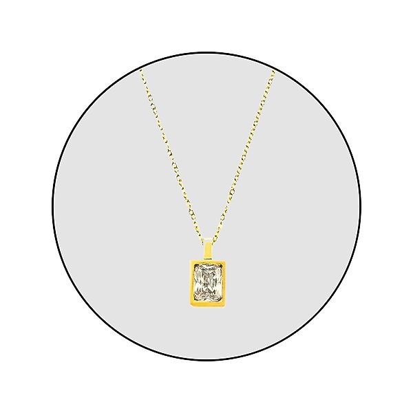 GOLDKLEIN Kette mit Anhänger Edelstahl vergoldet günstig online kaufen