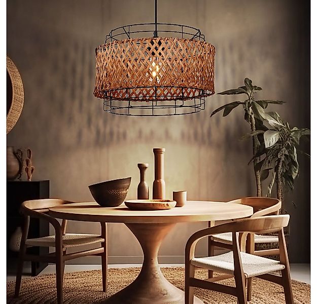 GLOBO LIGHTING LED-Hängeleuchte, Leuchtmittel inklusive, Bambus Lampe hänge günstig online kaufen