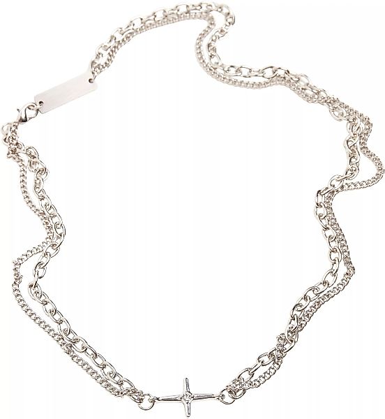 URBAN CLASSICS Edelstahlkette "Accessoires Layering Small Cross Necklace" günstig online kaufen