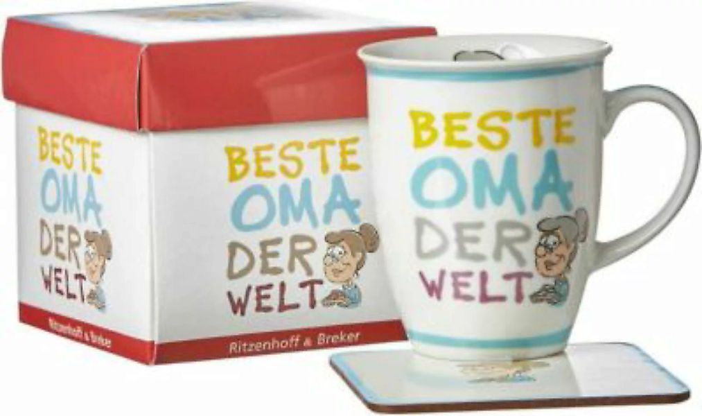 Ritzenhoff & Breker Kaffeebecher Oma im Geschenkkarton Kaffeebecher bunt günstig online kaufen
