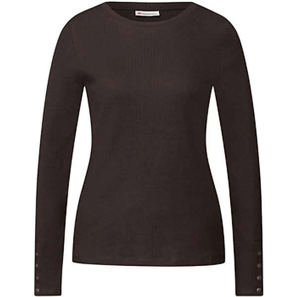 Street One  Langarmshirt Rib shirt w.buttons at cuffs 323988 günstig online kaufen