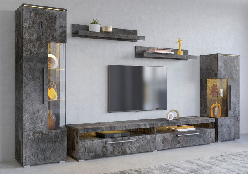 INOSIGN Wohnwand "India,Breite 290cm moderne Mediawand ohne Beleuchtung" Se günstig online kaufen