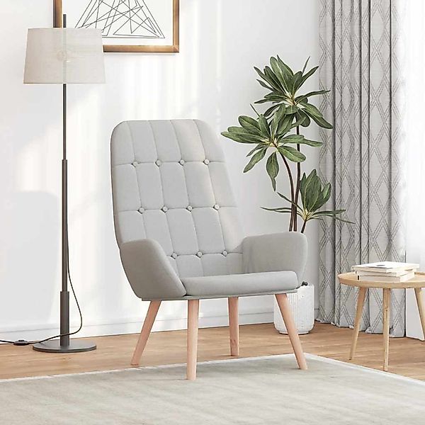 vidaXL Sessel Relaxsessel Wolkengrauer Stoff (1-St) günstig online kaufen