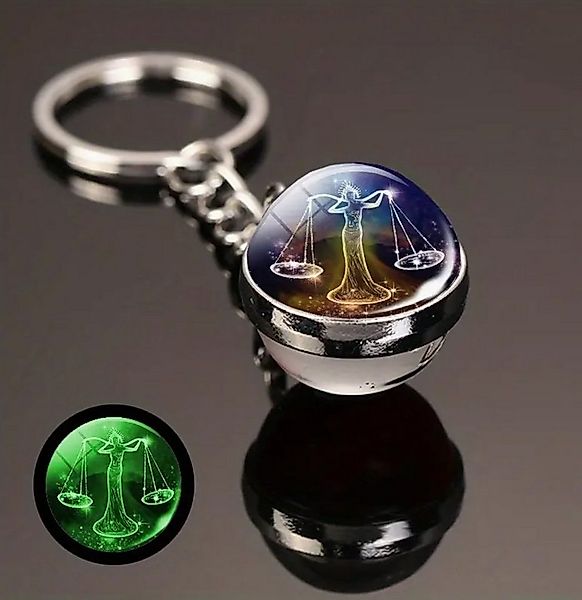 Stelby Schlüsselanhänger mit Gravur Waage Sternzeichen Schlüsselanhänger 3D günstig online kaufen